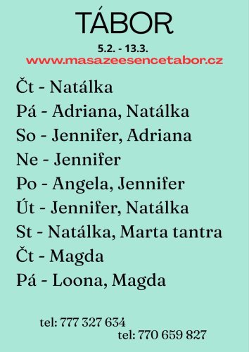 čt -pá 5.-6.3. nová Natálka